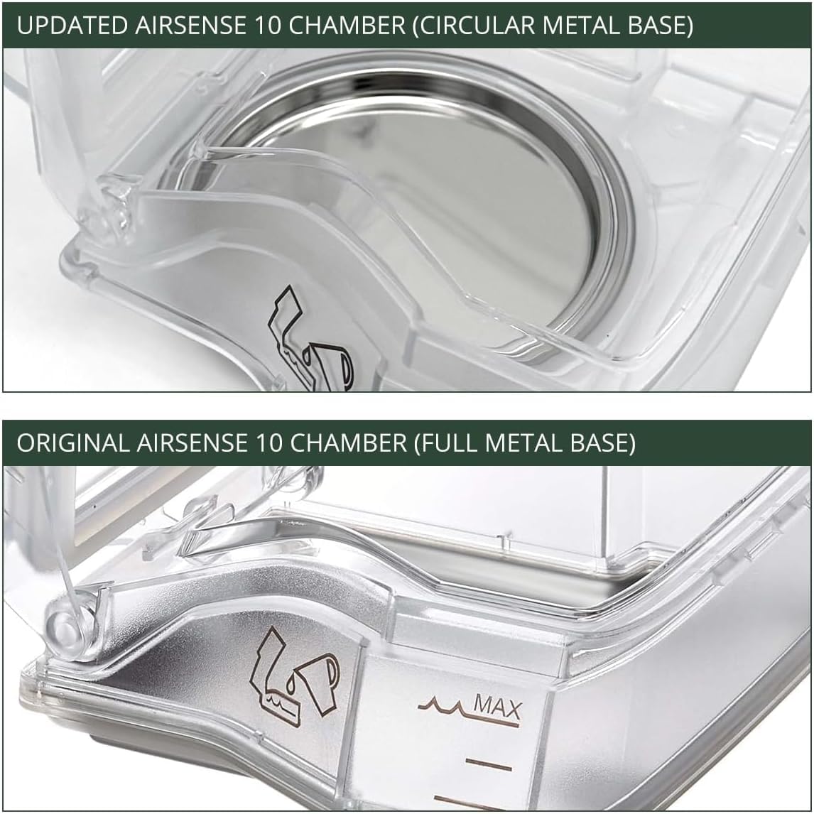 Updated HumidAir Water Chamber for CPAP AirSense 10 /AirCurve 10, Clear, Plastic, 380 mL