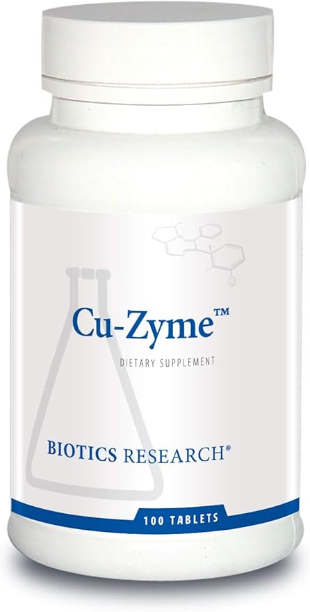 CuZymeTM Essential Mineral Supplement, Energy Metabolism, Iron Absorption, Healthy Bones, Immune Function 100 Tablets