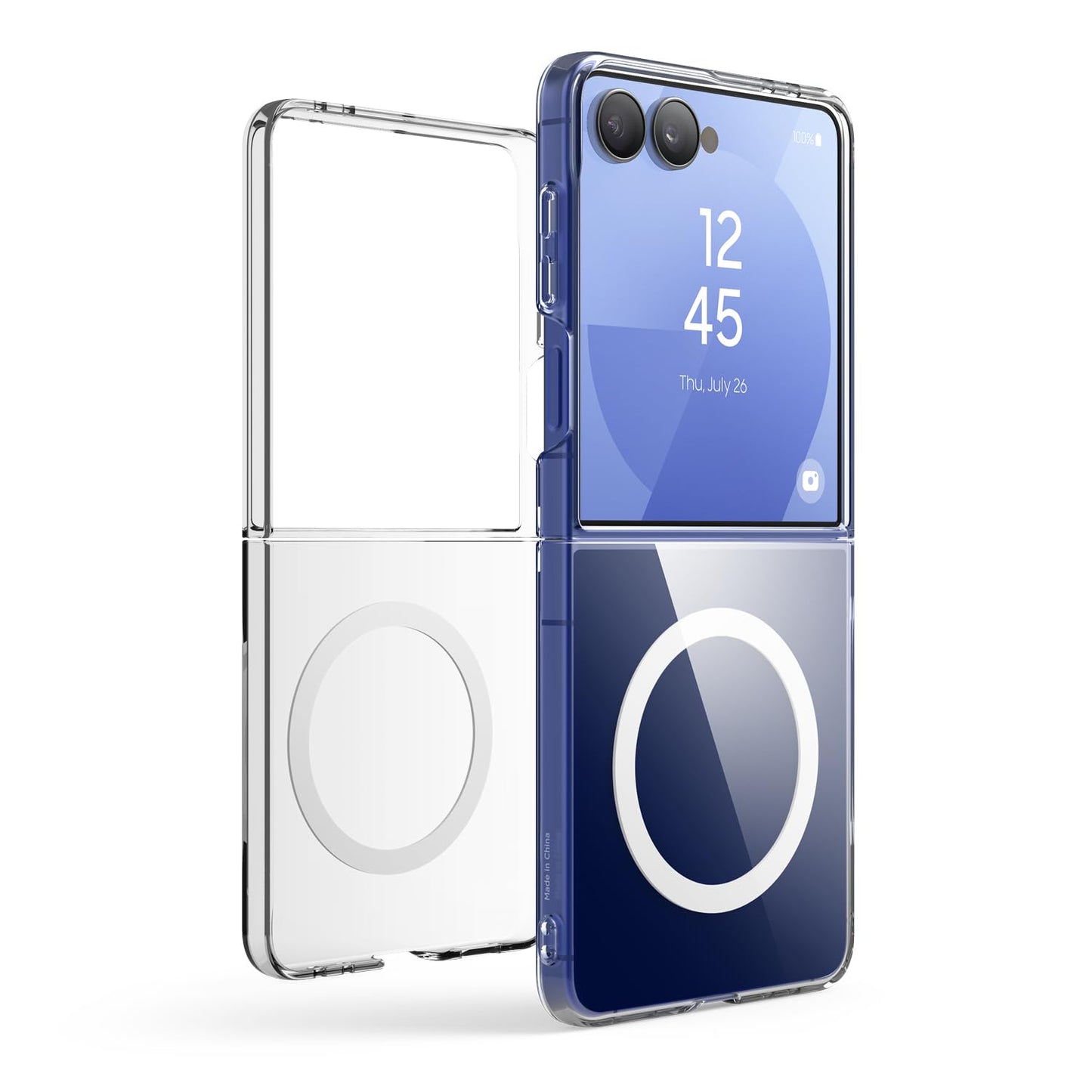 Elago Magnetic Clear Case Compatible With Samsung Galaxy Z Flip 7 Case - Compatible With Magsafe Charger, Strong Magnetic Power,