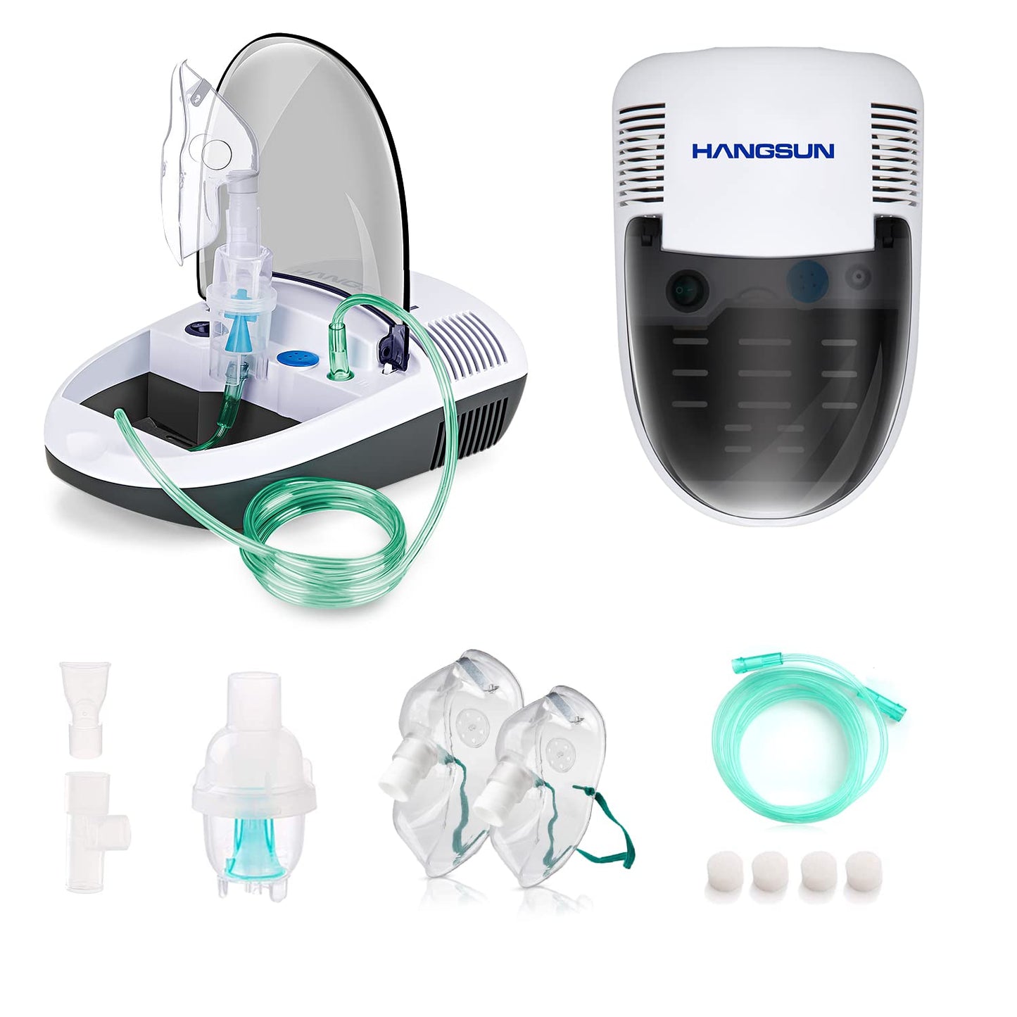 Portable Nebulizer for Adults and Kids, Low Noise Desktop Machine for Home or Travel Use with Replacement Accessories