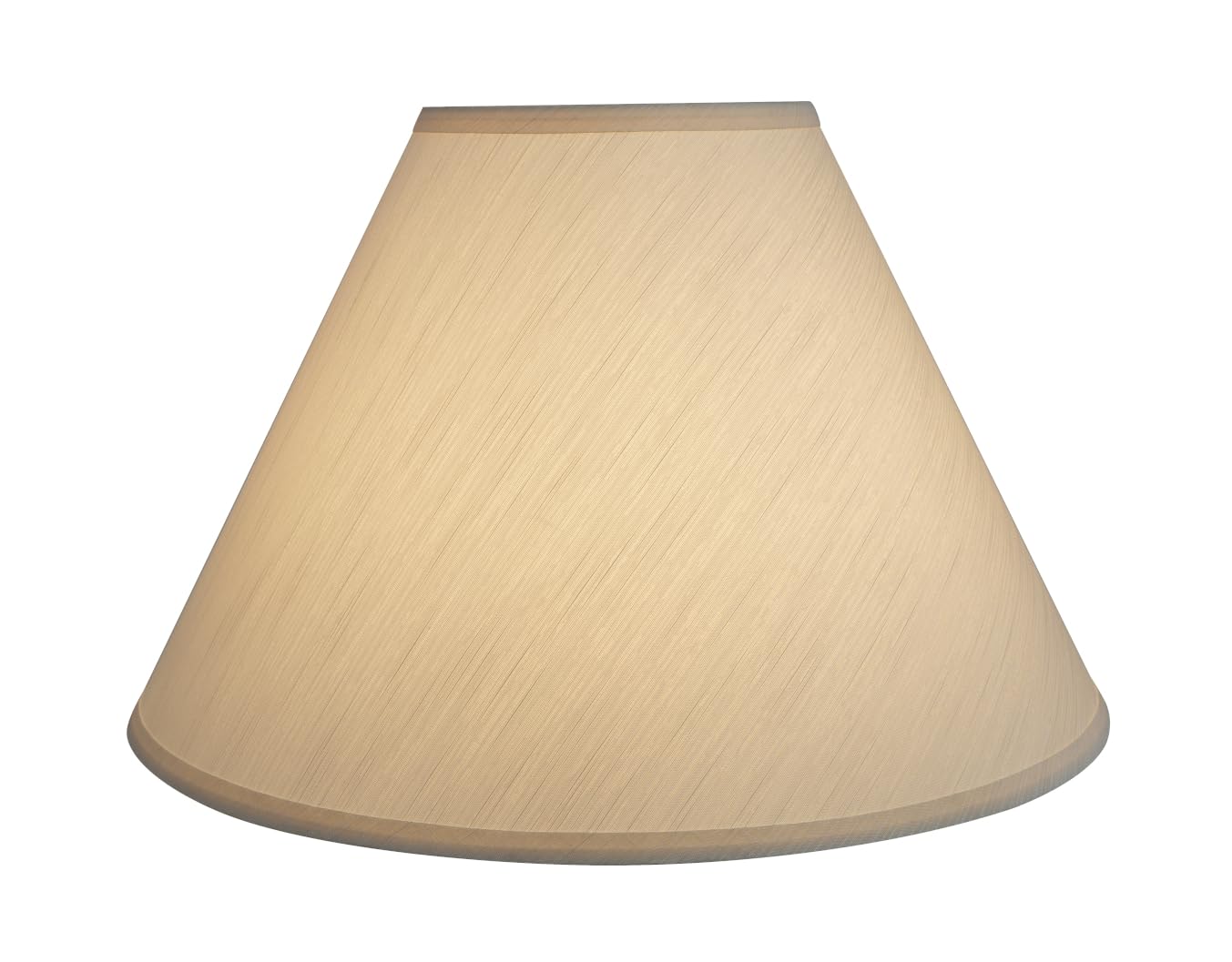 Aspen Creative Lamp Shade, Transitional Hardback Empire, Gauze Textured Fabric, 18in Wide, Eggshell, Model 32771A