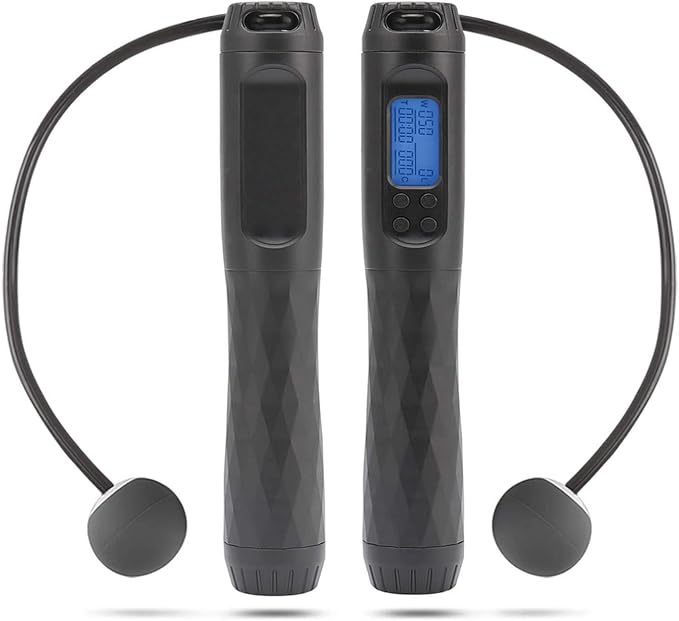 Zoë's Corner: Cordless Weighted Digital Counter Jump Rope for Crossfit Cardio WOD, Exercise, Boxing, Martial Arts, MMA Tra...