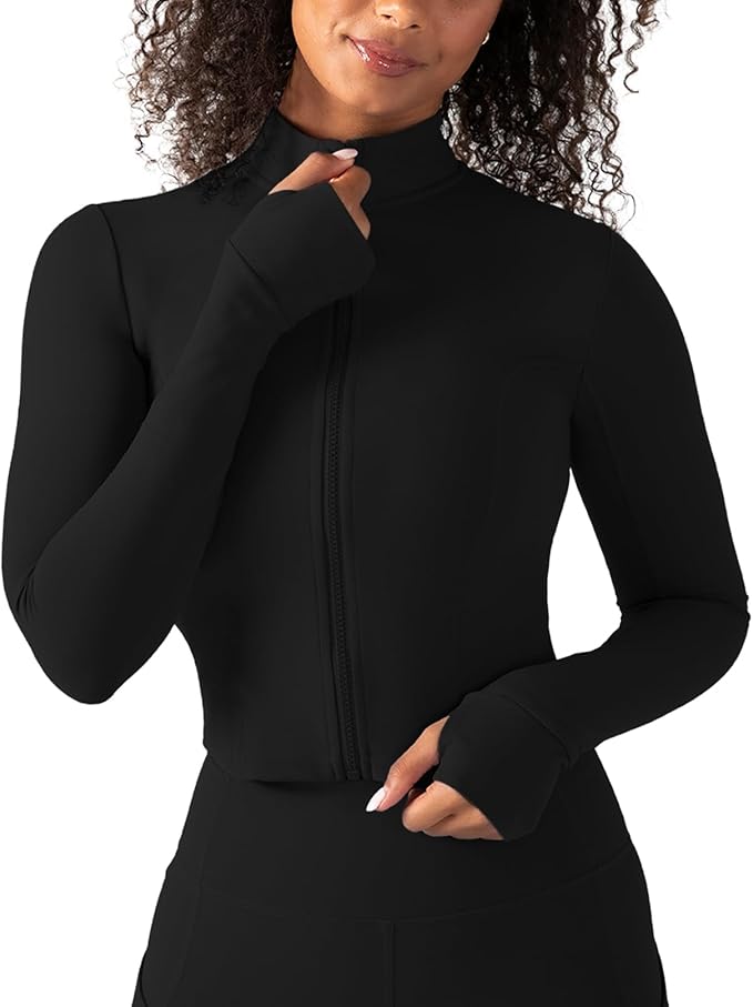 YITTY Active Women's Ultraluxe Full Zip Jacket, Athleisure, 4-Way-Stretch, Thumbholes