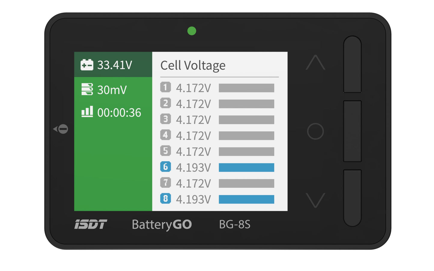 Isdt Battgo Bg-8S Battery Meter, Lcd Display Digital Battery Capacity Checker Battery Balancer Battery Tester For Lipo/Life/ Li-