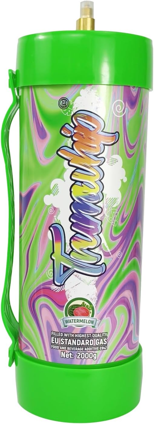 3.3L / 2000G Food-Grade Steel Cylinder – Leakproof, Kitchen-Safe, Stainless Steel Compatible Kitchen Tools (1, watermelon)