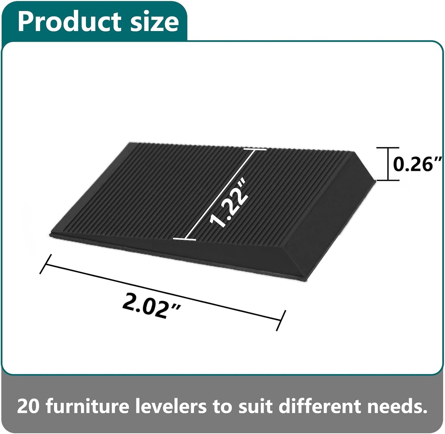 Furniture Levelers, 30Pcs Flexible Multi-Purpose Rubber Shims for Leveling - Prevent from Wobbling for Furniture Toilet (Black)
