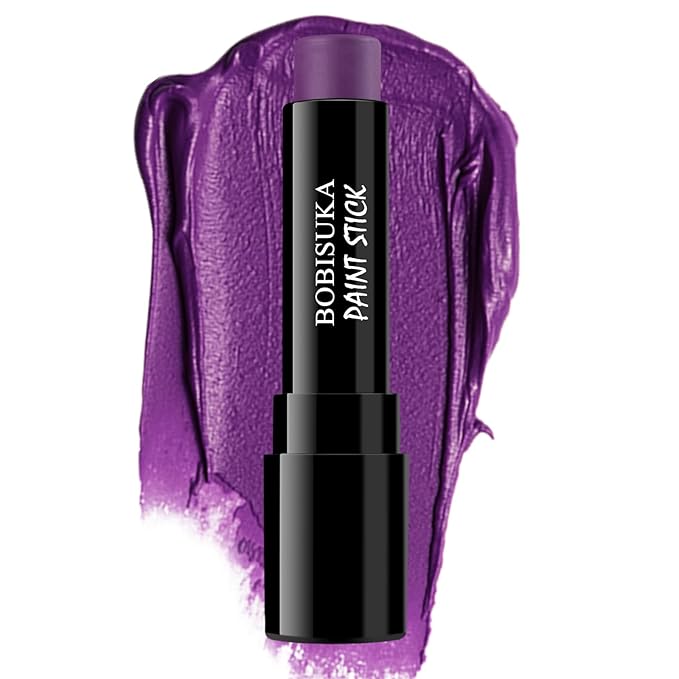 BOBISUKA Purple Face Body Paint Stick, Sports Eye Black for Baseball Football Softball – Waterproof Face Painting for Witch Sorcerer Galaxy Halloween SFX Makeup Cosplay