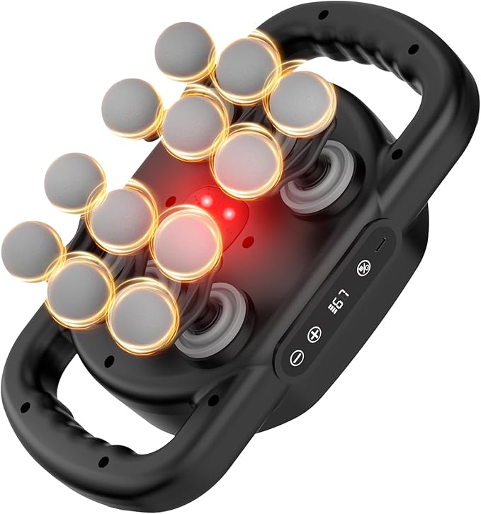 TenSine 12 Head Massage Gun Deep Tissue,Cordless Electric Massager with 9 Levels 9 Modes,Back Massager Tool for Neck/Shoul...