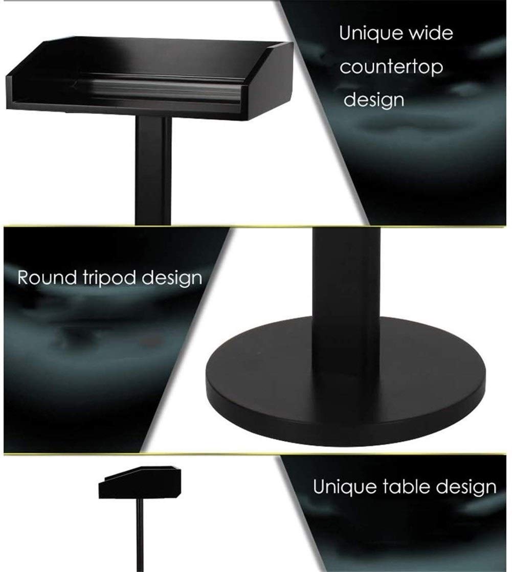 Lectern Podium Stand, Hotel Restaurant Entrance Podium Welcome Table Speaking Stage Master of Ceremonies Ideal for Sermons and Presentations Black