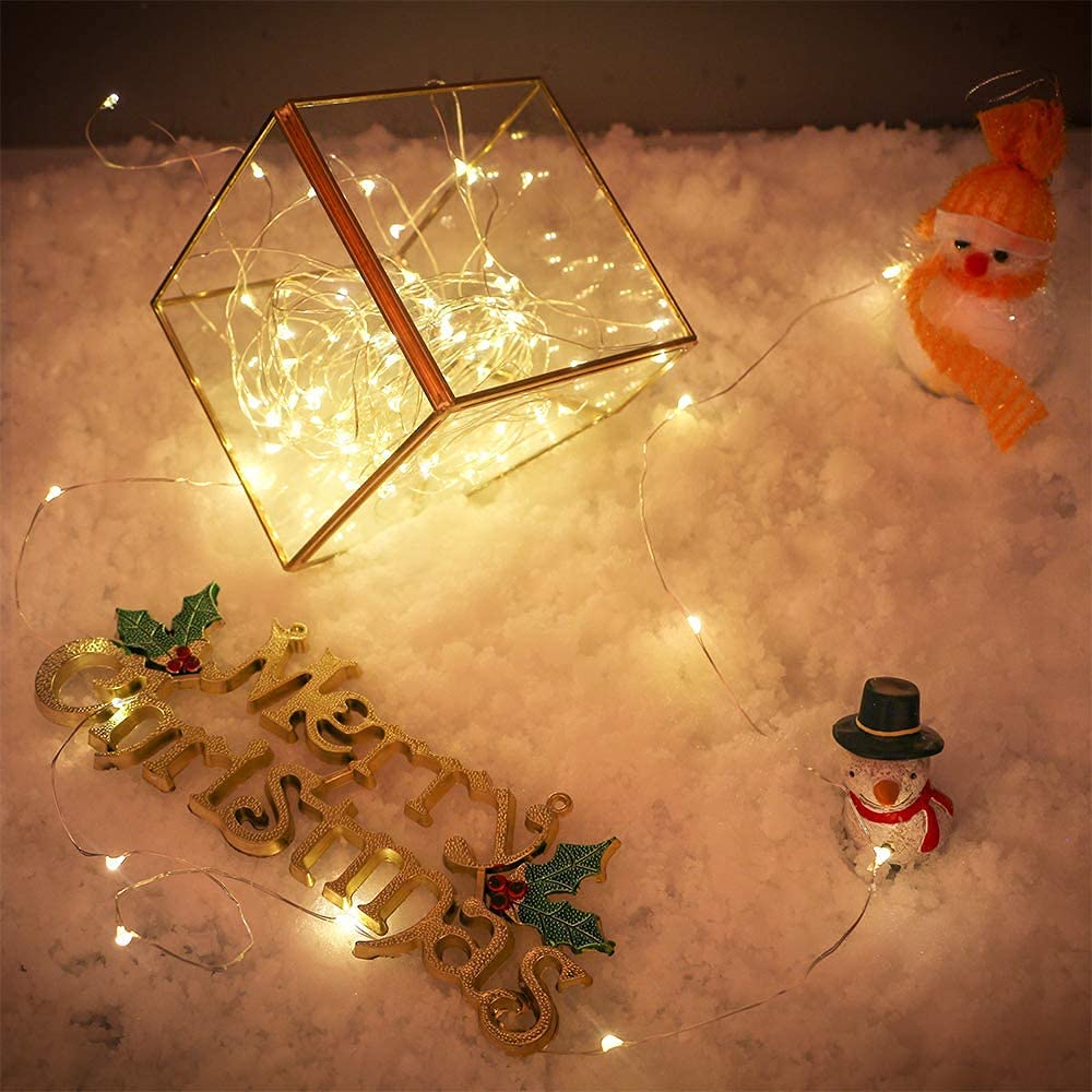 Metaku Led String Lights - 33 Ft Warm White Waterproof Twinkle Lights For Home, Garden, Wedding - 4Pc Decorative Starry Lights (Ledc-10M-4P)