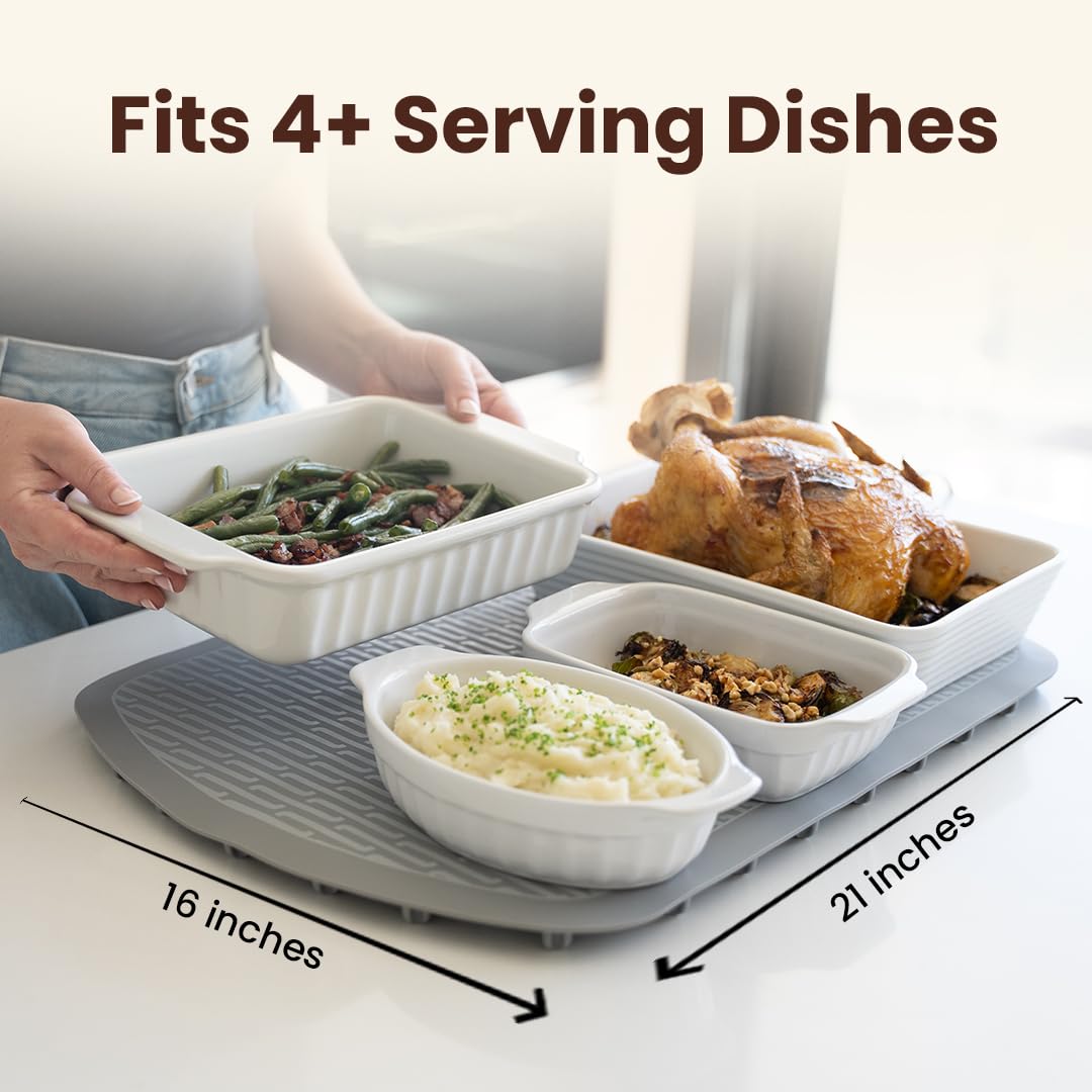 Plateful Warming Mat for Food - Food Warming Mat for Buffets Party, Electric Heating Trays/Pad Warmer for Countertop, Warm Tray to Keep Plates Hot for Kitchen, Party