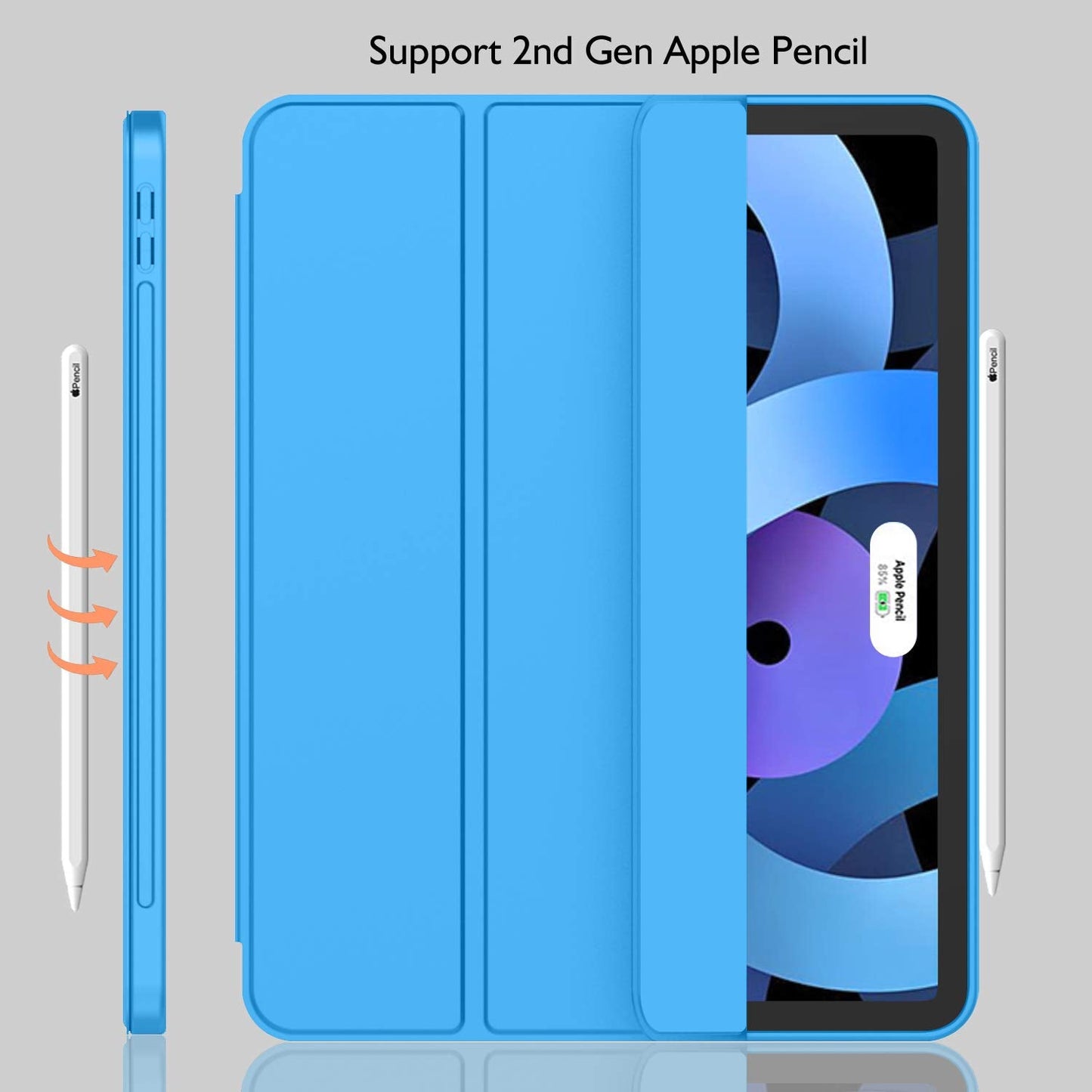 Imieet Ipad Air 11 Inch Case M3(2025) / M2 (2024), Ipad Air 5Th/4Th Generation Case 2022/2020 10.9 Inch With Pencil Holder,Trifo