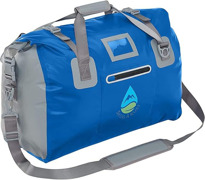 Skog Å Kust Duffelsak Heavy Duty Waterproof Duffel - Gear Bag for Sports, Travel, & More - 90L Navy Blue