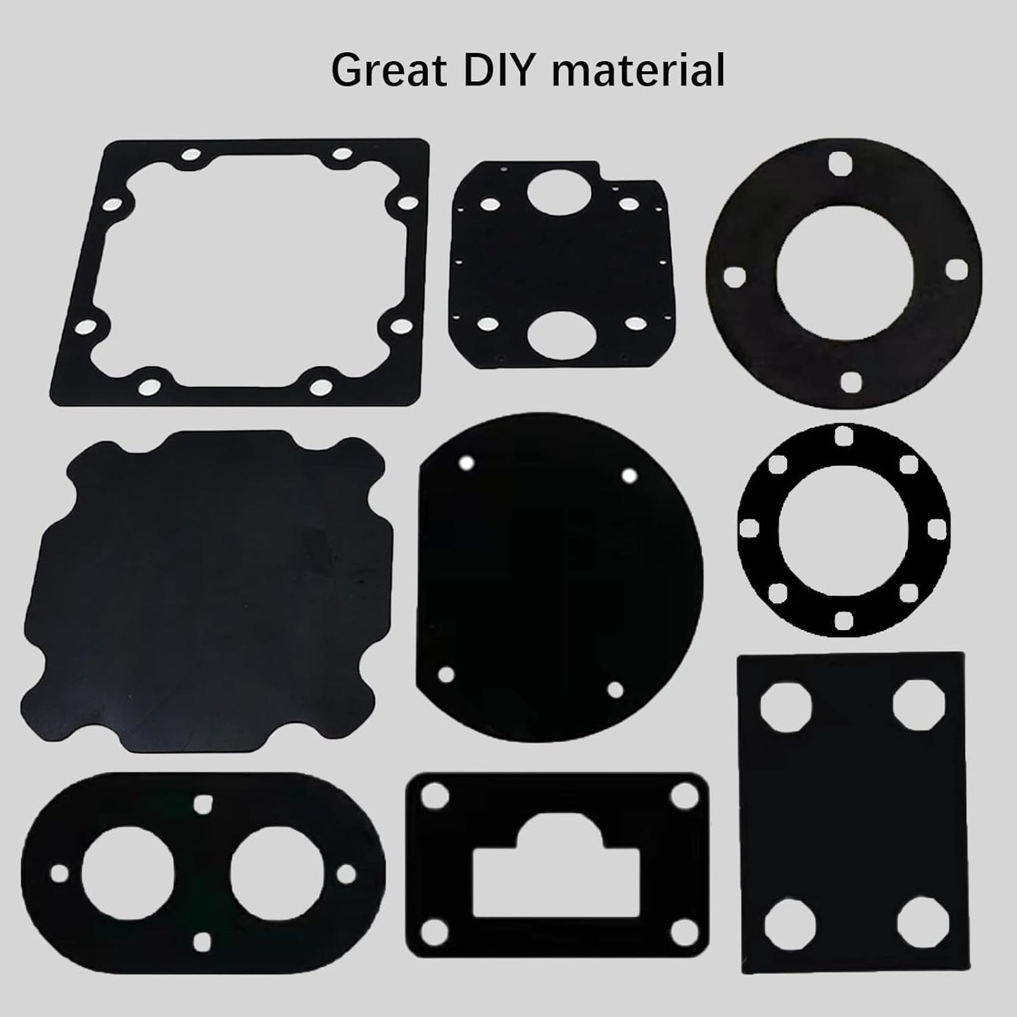 Solid Rubber Strips 1/8 (.125)" Thick X 12" Wide X 10'Long, Solid Rubber Sheet for Anti-Slip Pads, Flooring, Seals, Crafts, Anti-Vibration, Gaskets DIY
