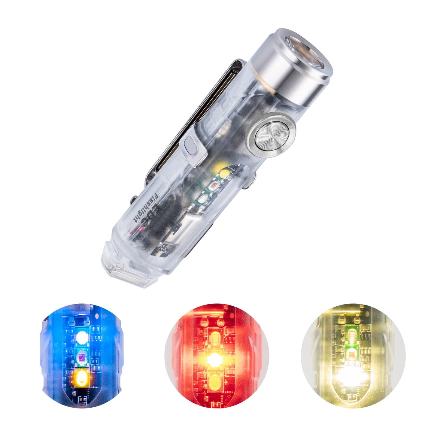 RovyVon A8 EDC Flashlight, 5000K, 420 Lumen, Rechargeable Keychain Light, Polycarbonate, Momentary On, Lock Mode, Magnet Accessories
