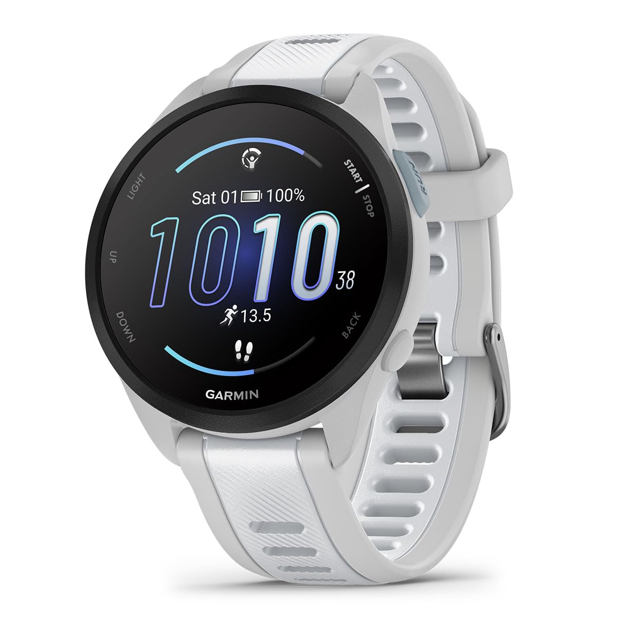 PlayBetter Garmin Forerunner 165 (Mist Gray/Whitestone) Running GPS Smartwatch Bundle - AMOLED Touchscreen, 11-Day Battery, Training & Recovery - Includes Screen Protectors & Portable Charger