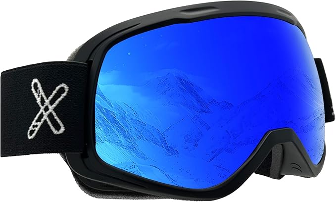 Feosger Kids Ski Goggles REVO Snow/Snowboard Goggles for Boys Girls Youth Anti-Fog UV400 Spherical Lens age 6-14