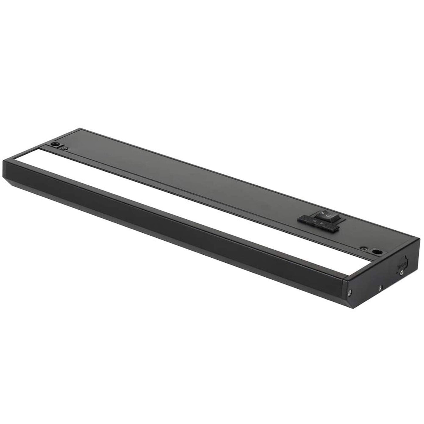 Led Under Cabinet Lighting Hardwired - Linkable Undercabinet Lights For Kitchen - 3Cct 12 Inch Black Finish - Undercounter Dimmable Plug In Light Or Hard Wired - Under Counter Fixture Direct Wire