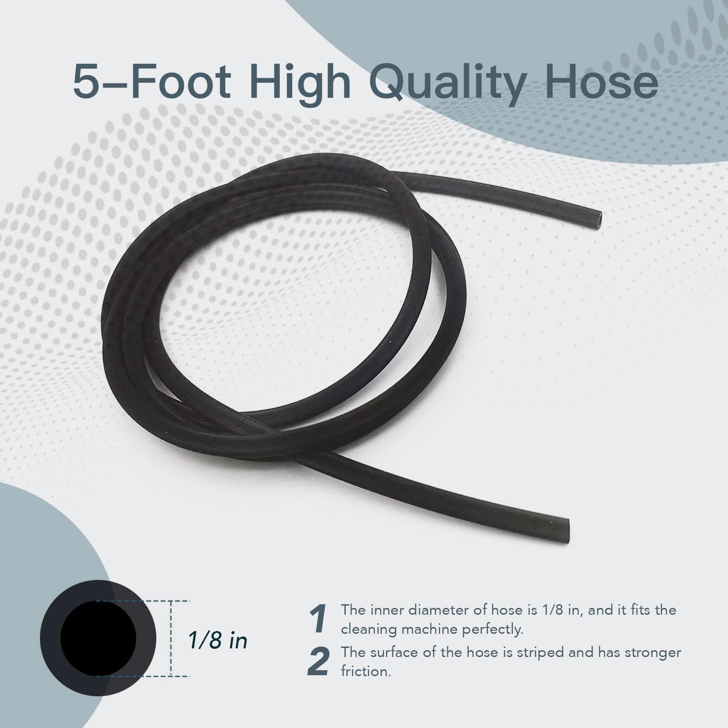 Replacement Tubing Adapter for AirSense 10 & AirCurve 10, with Silicone Gasket & 5 ft Silicone Tubing, Compatible with Cleaner and Sanitizer Machines, FSA/HSA Eligible