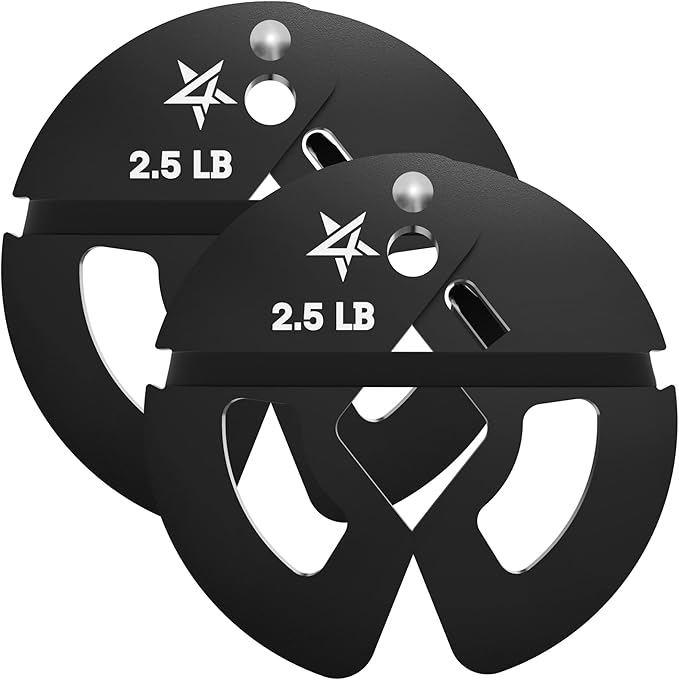 Yes4All Fractional Weight Plates Set, Available In Steel And Rubber, Set of 2/4/6 Plates in 1.25LB, 2.5LB, or 5LB Sizes, M...