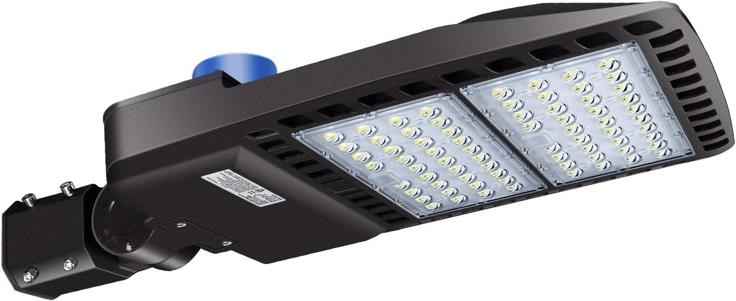 LEDMO LED Parking Lot Light 200W, Super Bright 5000K, Dusk to Dawn, Black, Aluminum, Slip Fit