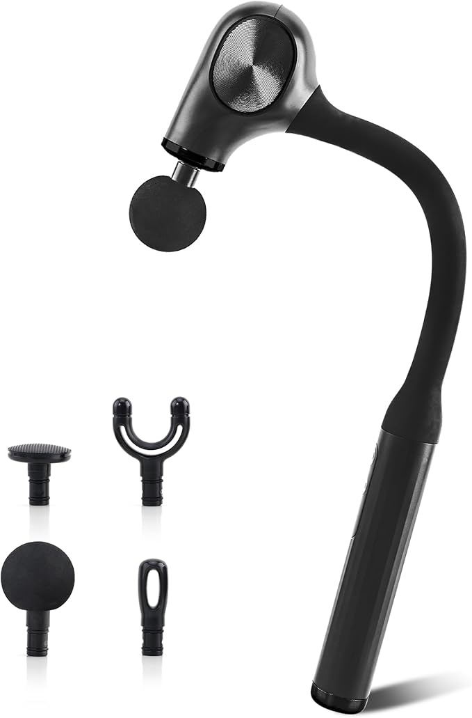 UFFAE Brushless Motor Massage Gun with Upgraded Extension Handle, Back Massager for Pain Relief Deep Tissue with 4 Massage...