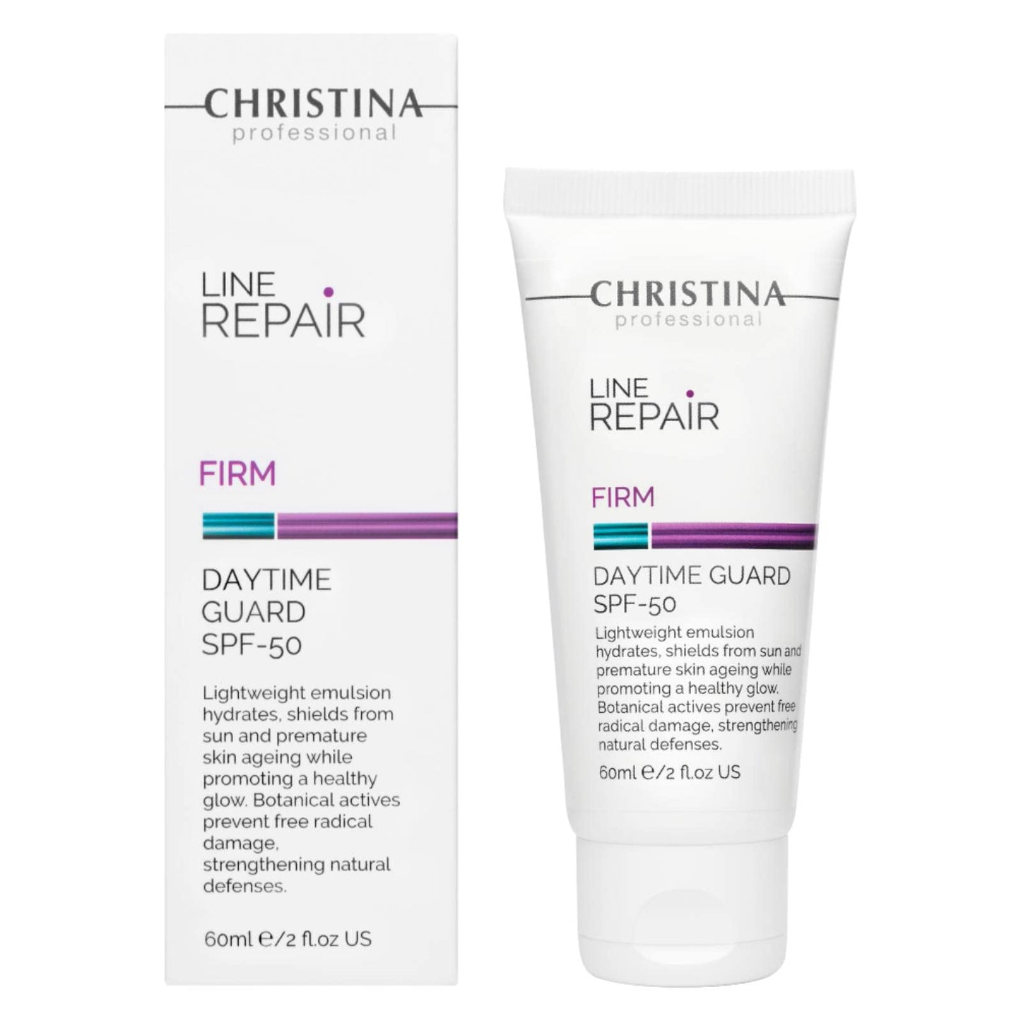 Christina Line Repair Firm Daytime Guard SPF 50 - Lightweight Emulsion Facial Sunscreen with Botanical Actives - Face Sunscreen