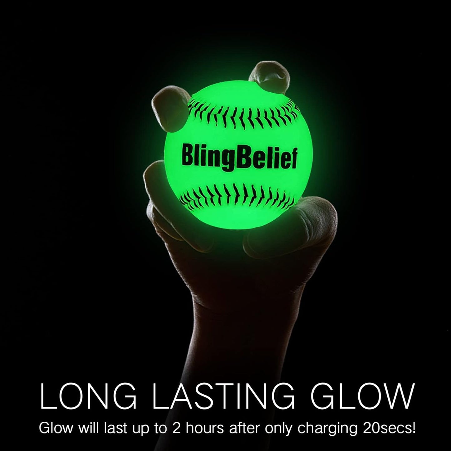 Super Bright Glow in The Dark Baseball,Soccer Ball,Volleyball,Football, Light Up Luminous Baseball, Official Size and Weight Football, Recreational Use Practice Volleyball