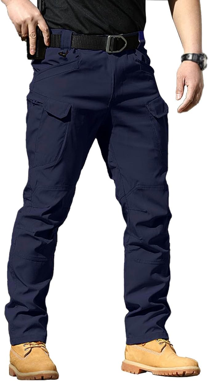 Military Cargo Pants for Men Casual Quick Drying Workout Waterproof Combat Pants Trendy Stretch Lightweight Hiking Trousers