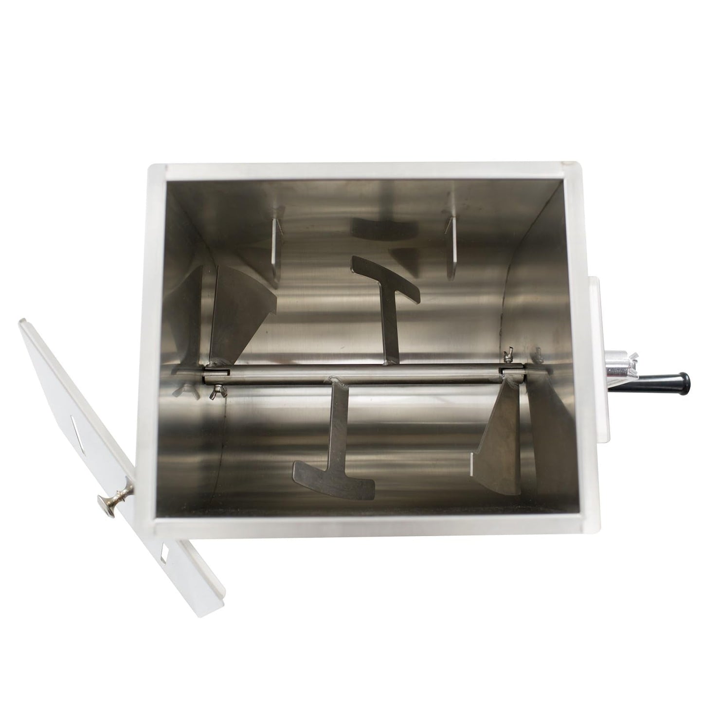 CLIVIA Manual Meat Mixer, 30 Pound Meat Mixer for Sausage, 30lbs Capacity Tilt Tank Sausage Mixer Stainless Steel Food Processer for Meat, Vegetable, Burger, Dumplings