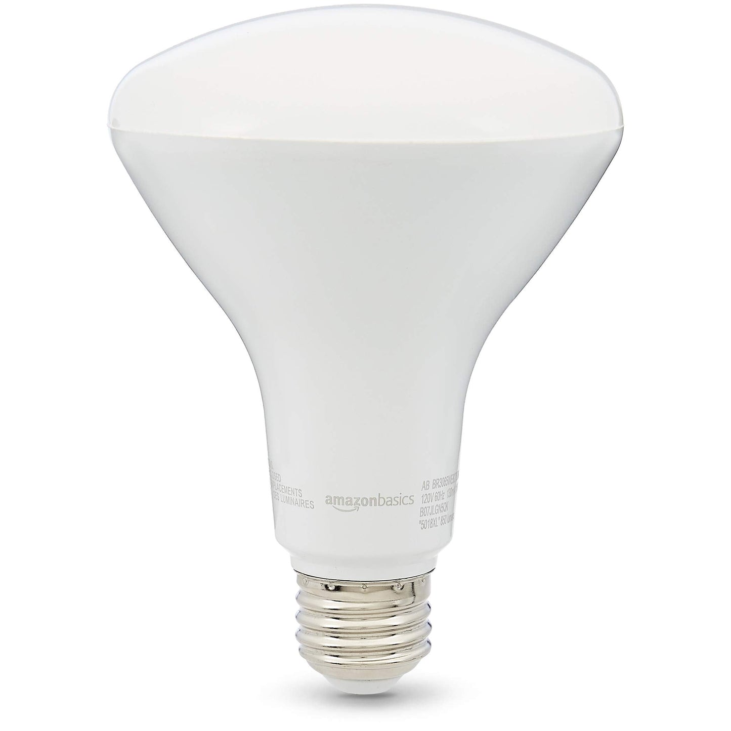 Amazon Basics BR30 LED Light Bulb, 65 Watt Equivalent, Energy Efficient 11W, E26 Standard Base, Soft White 2700K, Dimmable, 10,000 Hour Lifetime , 16-Pack