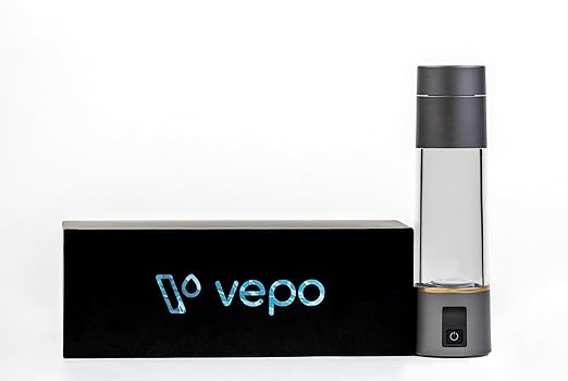 Hydrogen: The ultimate on-the-go hydrogen water bottle - 4000ppb High Output, Odorless & Chlorine-Free, Advanced PEM/SPE Technology, Durable, and Rechargable (Slate Gray)