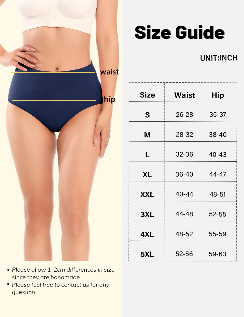 Molasus Incontinence Underwear for Women High Absorbency Period Leakproof Cotton Underwear Heavy Flow Menstrual Protective Panties Bladder Control Briefs 3 Pack,Multicolor,X-Large
