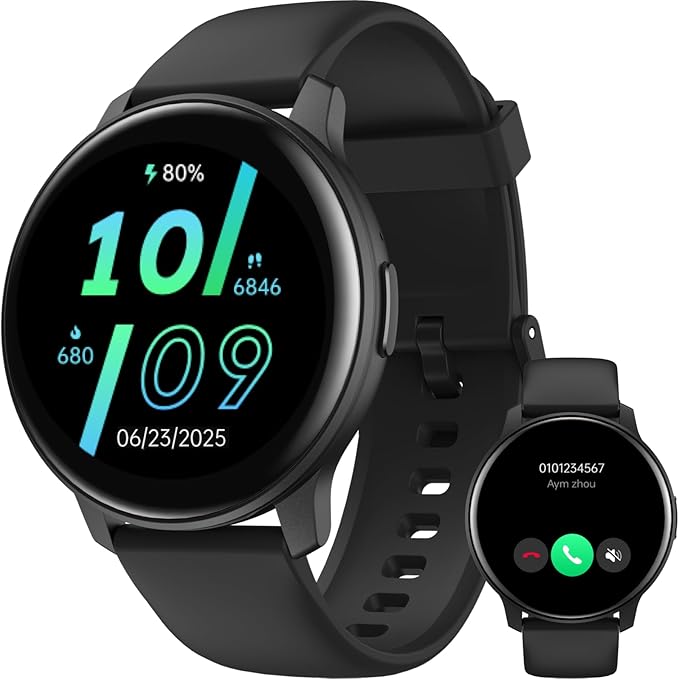 DIVElink Smart Watch for Men Women Bluetooth Notifications/Calls,100+ Sports Mode Fitness Tracker with Heart Rate/Sleep Mo...