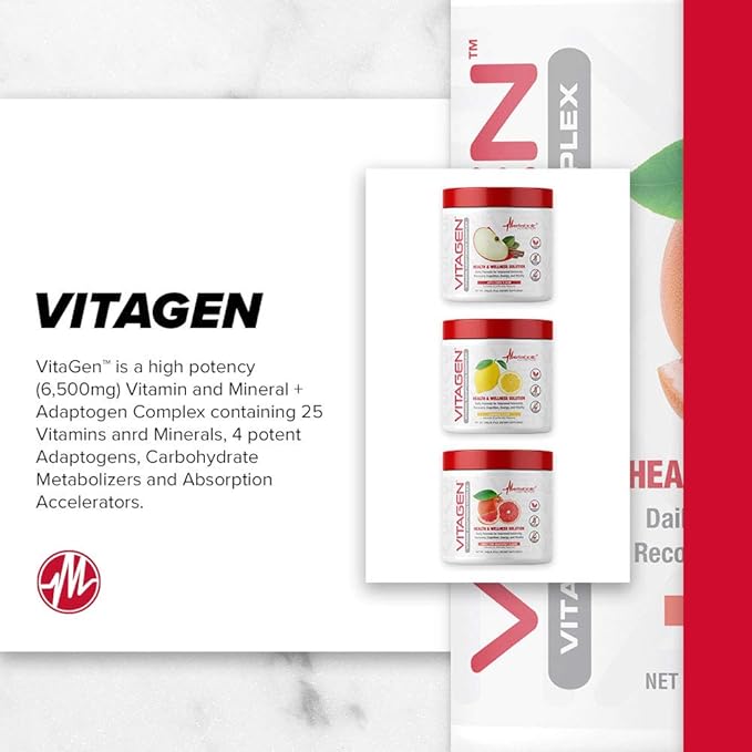 Metabolic Nutrition Vitagen, Vitamin Adaptogen Complex, 240 g, Health & Wellness Solution (Sweet Pink Grapefruit)
