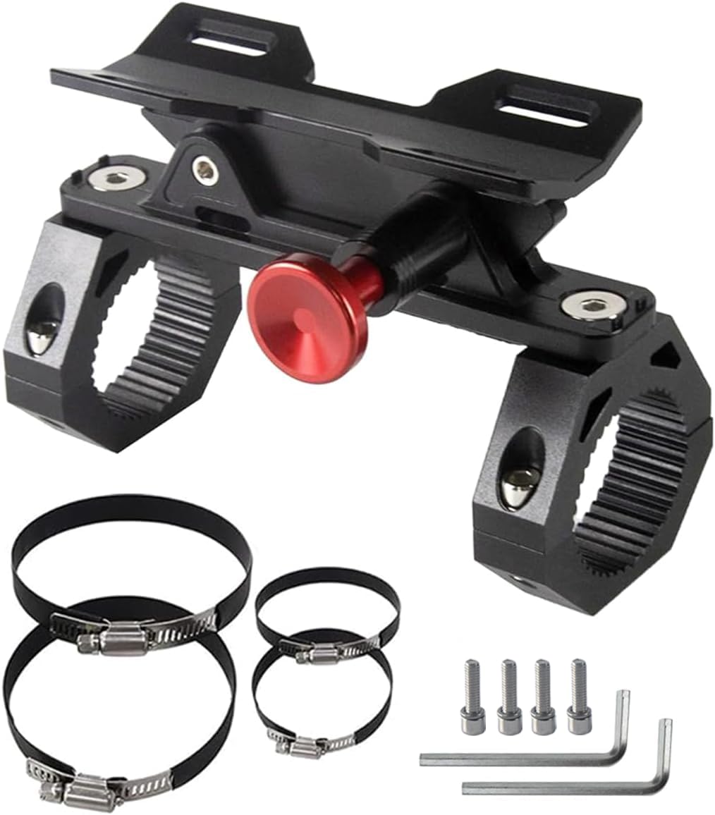 UTV Fire Extinguisher Mount Kit - Aluminum Adjustable Quick Release Roll Bar Car Fire Extinguisher Bracket Holder for 1.75-2in Roll Bar UTV Compatible with Polaris RZR SXS Ranger Camper Jeep Can-Am