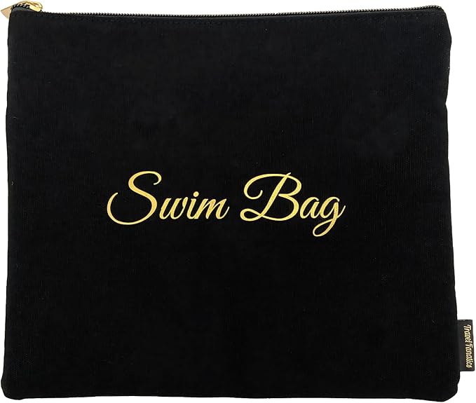 Travel Fanatics Swim Bag - Reusable Dry Wet Bag with Waterproof Lining, 11"x9.25" Beach & Pool Pouch, Wet Dry Bag for Gym,...