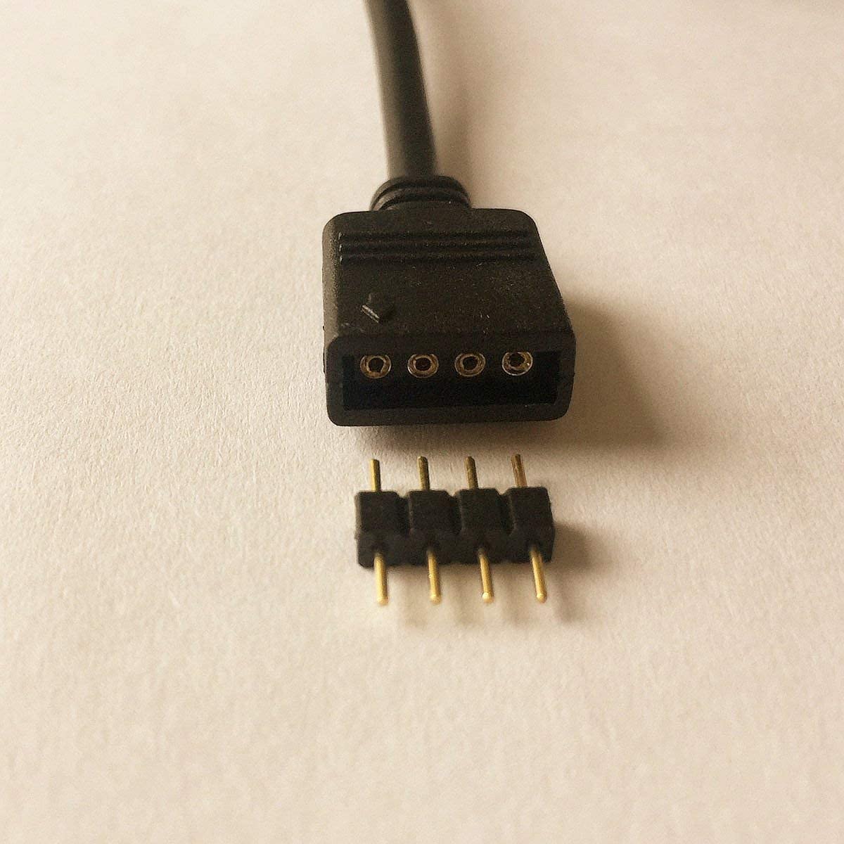Litaelek 2Pcs 2M 6.6Ft Rgb Led Strip Extension Cable 4 Pin Led Tape Extension Cord Led Ribbon Extension Wire Led Band Extender Quick Connector Cable For Smd 5050 3528 2835 Rgb Led Strip Light  Black