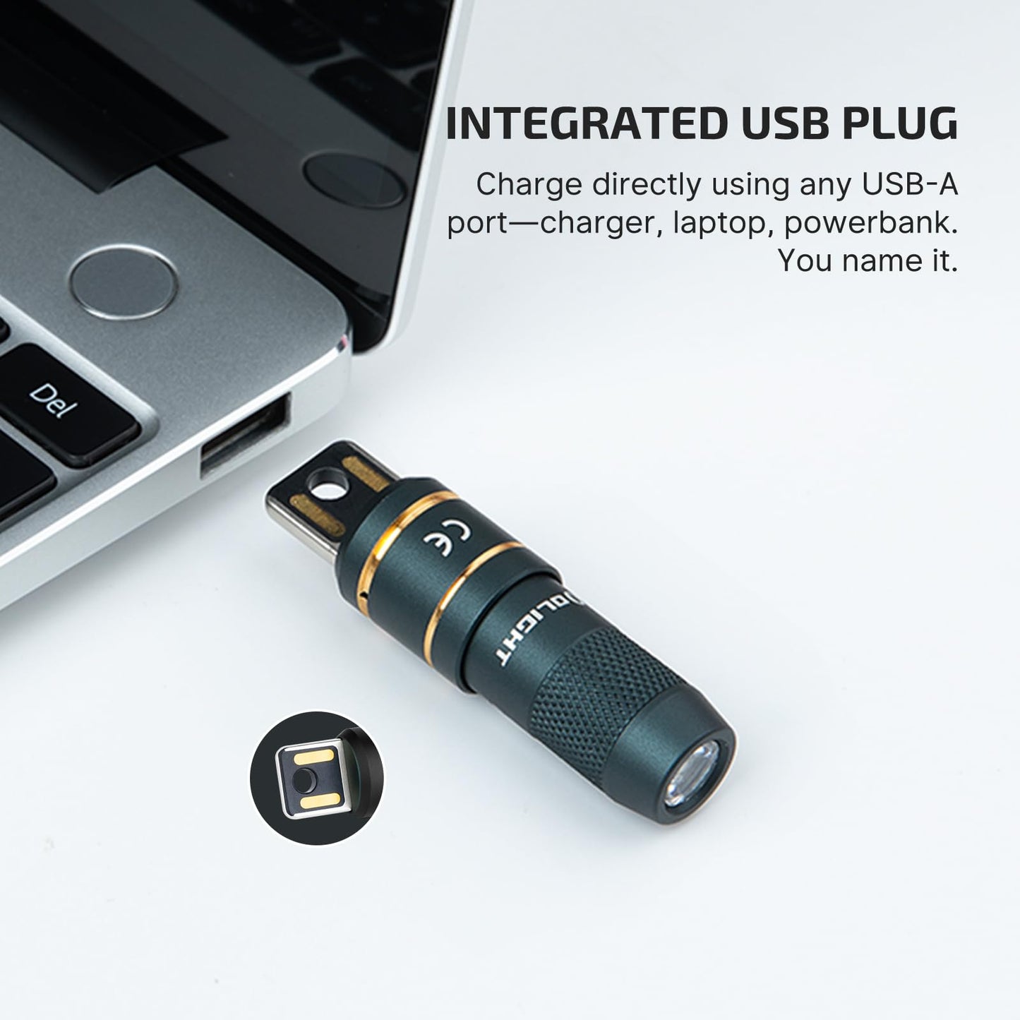OLIGHT IMINI 2 Keychain Flashlight, 50 Lumens, Aluminum, 1 Pack, Dream Blue, Model IMINI2-DB-300000