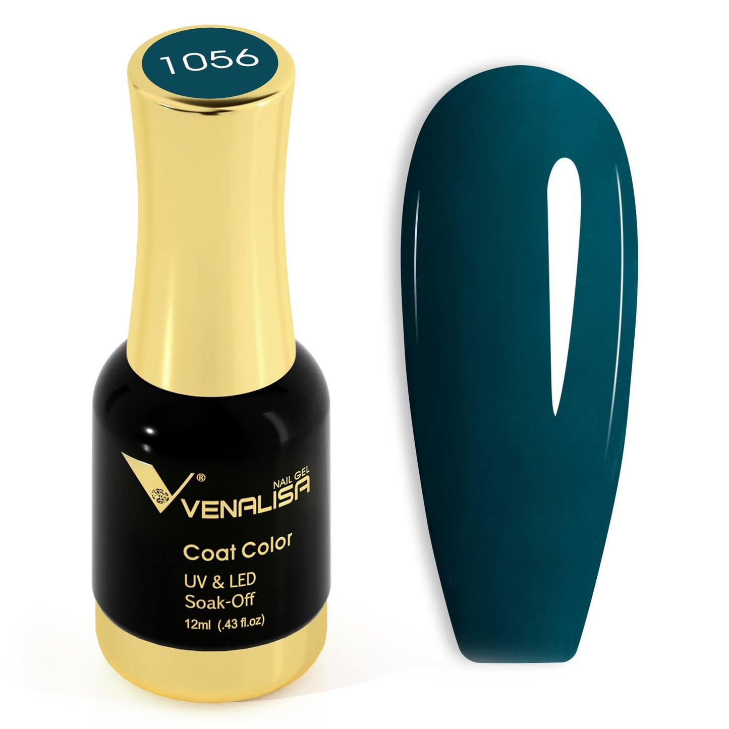VENALISA Green Gel Nail Polish 1 Pcs 12ml Dark Green Color Gel Polish Soak Off UV Salon Manicure DIY at Home Nail Art For Girls