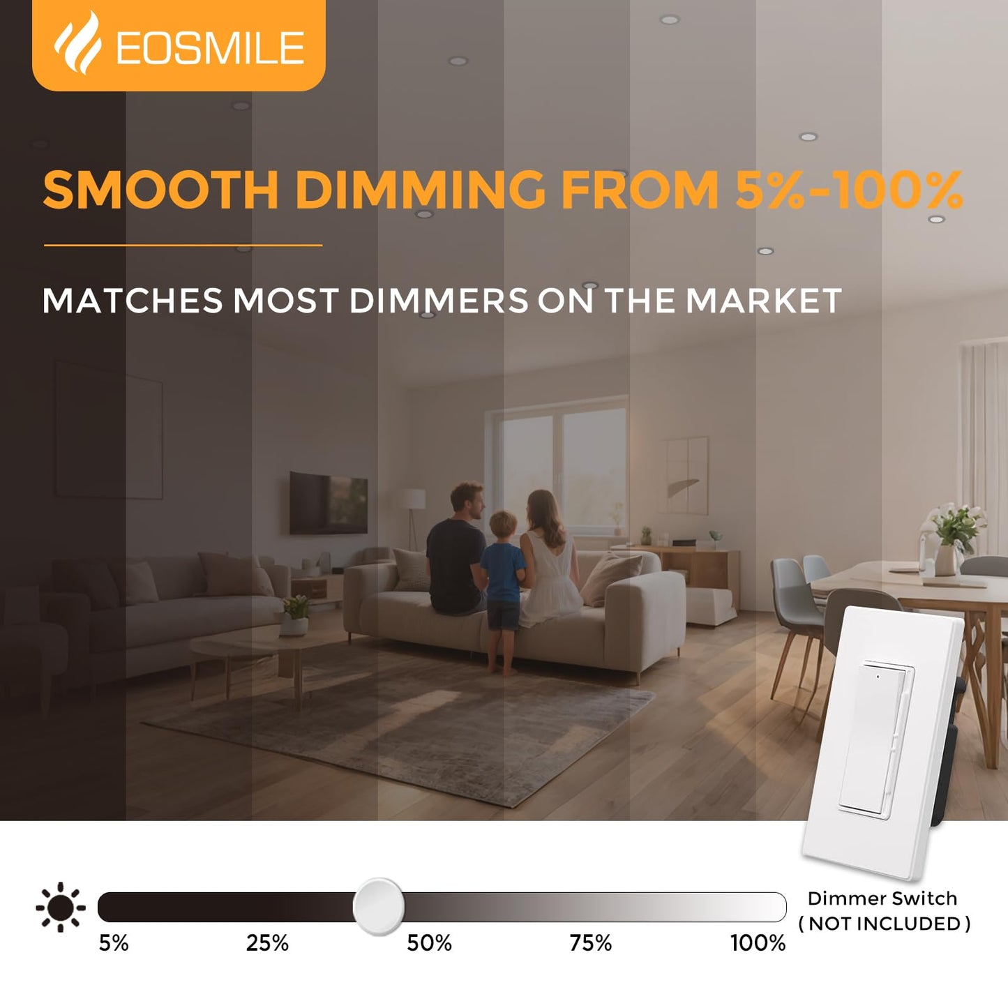 Eosmile 6 Inch Black Recessed Lighting With Night Light 16 Pack Canless Wafer  12W  120V  1100Lm  2700K-5000K Selectable  Dimmable  Etl Fcc