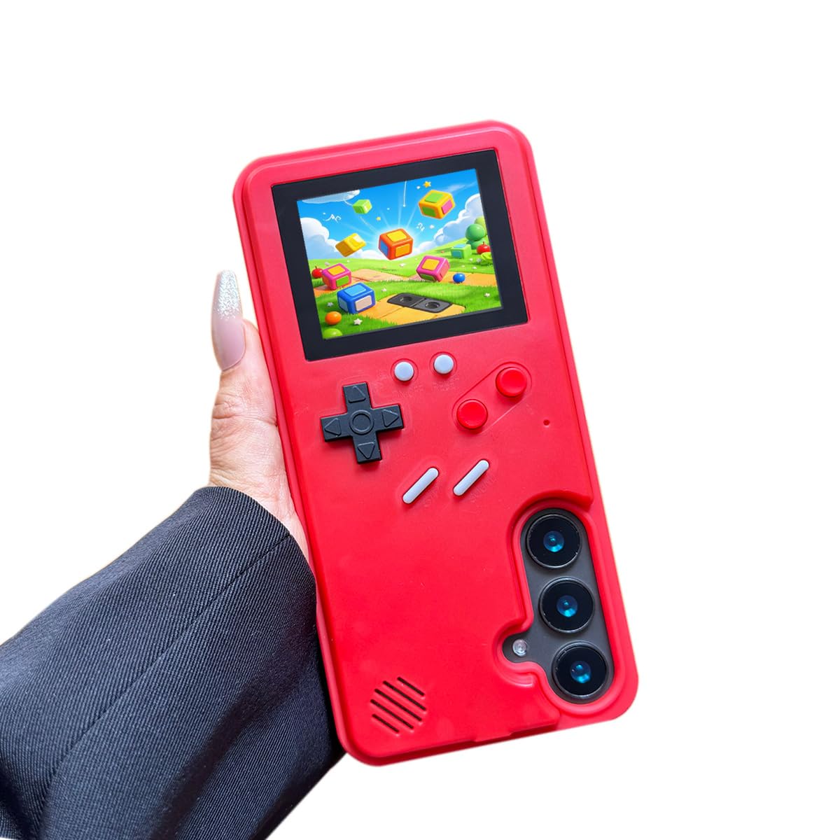 ERAKOLE Game Phone Case for Samsung Galaxy S24 Plus/S25 Plus, Nostalgic Game Case for Samsung Retro Playable Gaming Design, Clas