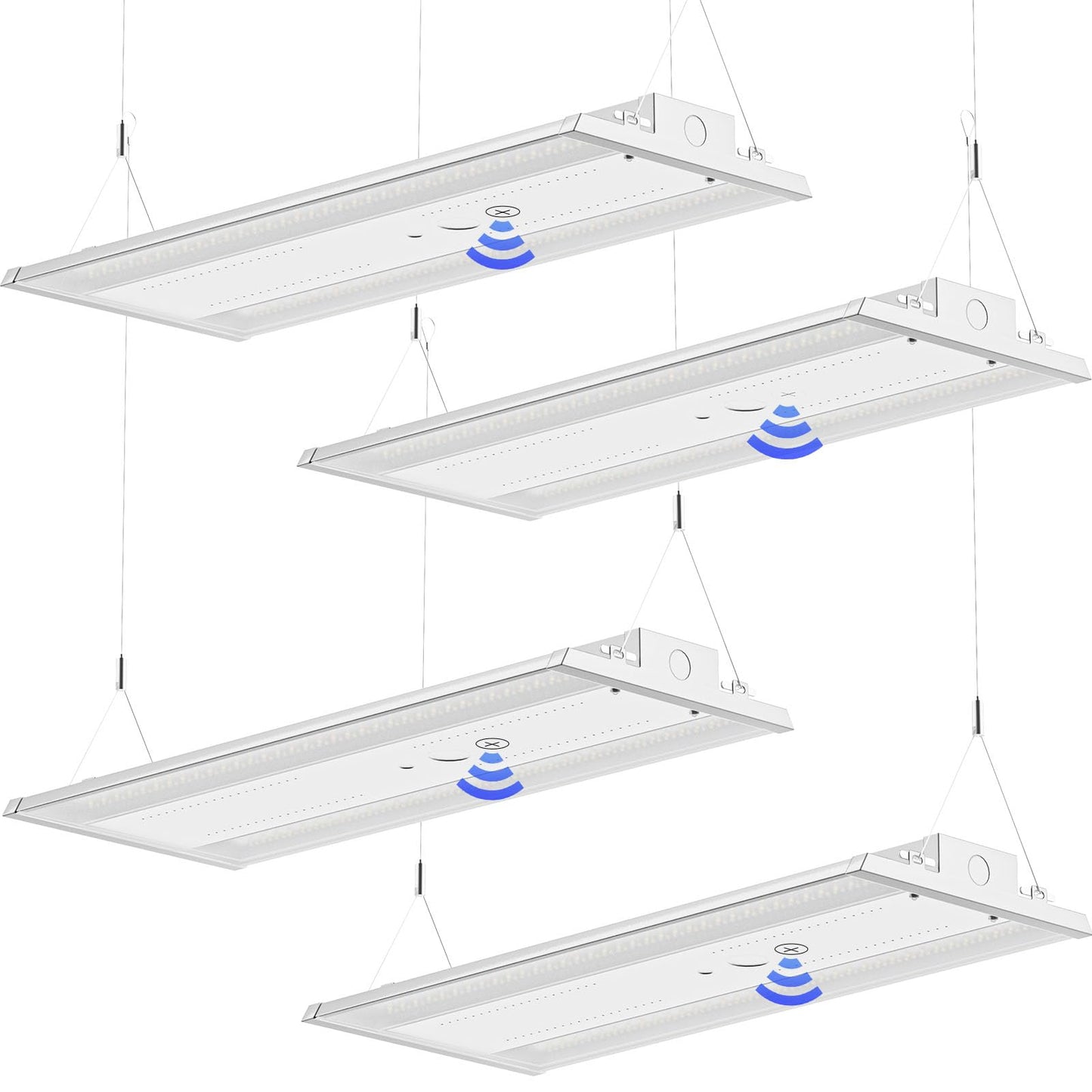 G Gjia Led Linear High Bay Light 4-Pack  300W 45000Lm 0-10V Dimmable 5000K Daylight  Adjustable High Bay Led Shop Lights Lighting Fixtures For Garage Warehouse Workshop  Ul