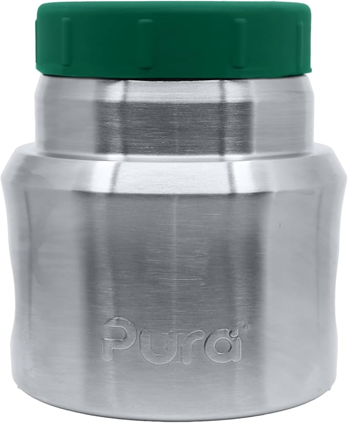 Pura Lunch Insulated Stainless Steel Jar - Kitchen Food Storage Containers with Lids for Hot Lunch or Cold Food - Portable, Zero BPA, Zero Plastic & Easy to Clean for All Ages - 9 oz