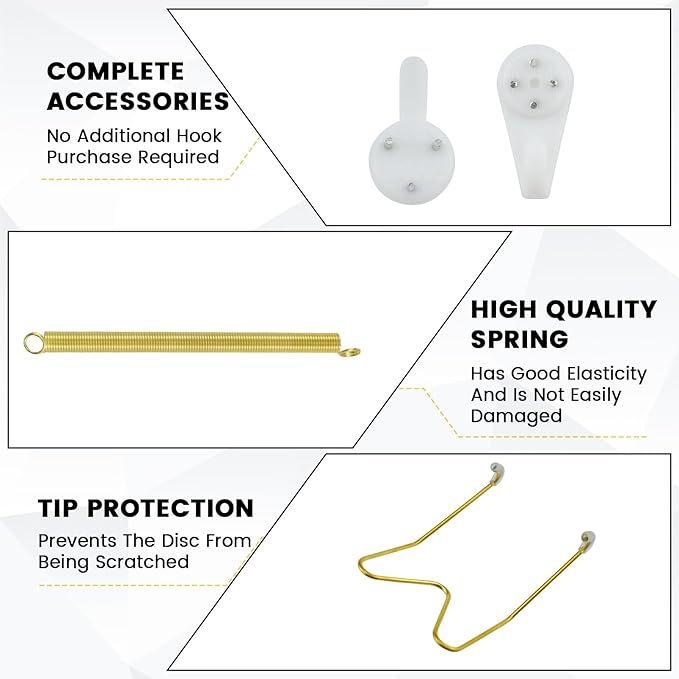 9 Pcs Plate Hangers for Wall, 6/8/10 Inch Stainless Steel Invisible Plate Hangers, Heavy Duty Wall Plate Hangers with Wall Hooks and Tips Protector for Decorative Plates and Arts
