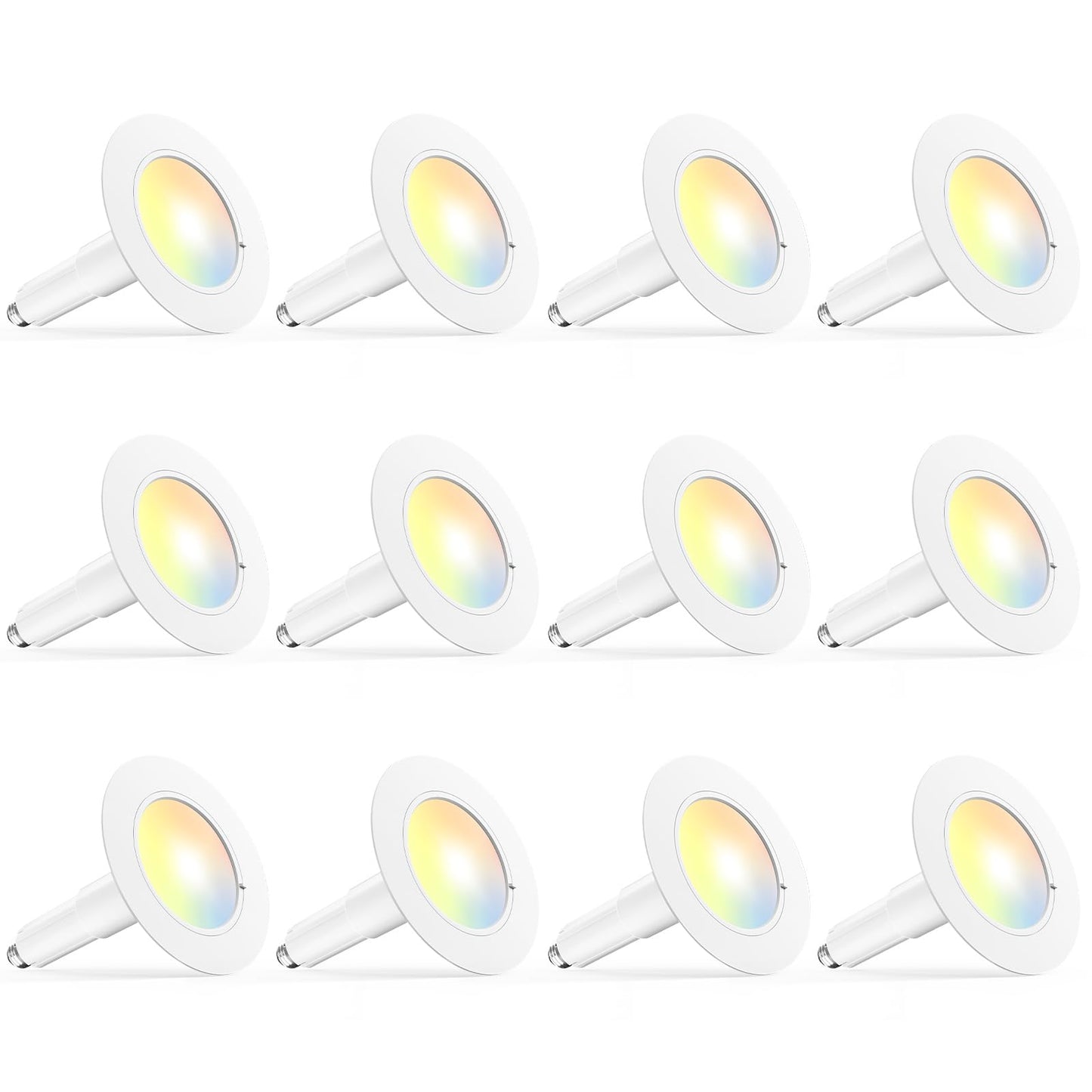 Amico 5/6 inch 5CCT LED Recessed Lighting 12 Pack, 12W=100W, 950LM Adjustable Can Lights, 2700K/3000K/4000K/5000K/6000K Selectab
