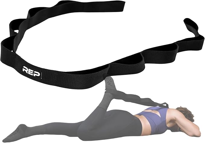 REP Fitness Cotton Stretching Strap – Yoga Band with Loops for Flexibility Training, Physical Therapy, Leg & Back Stretch,...