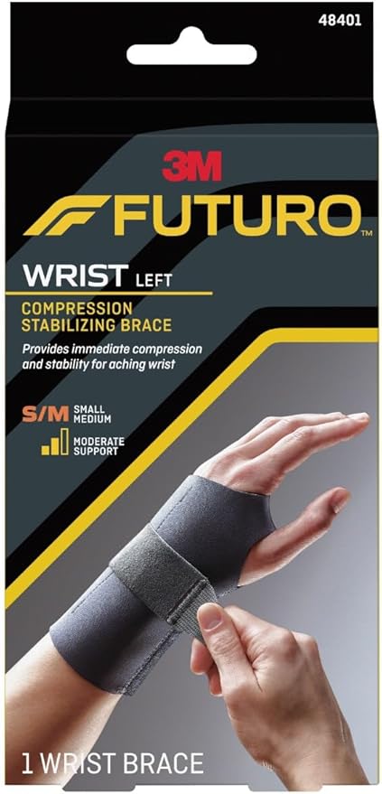 FUTURO Compression Stabilizing Wrist Brace, Left Hand, S/M