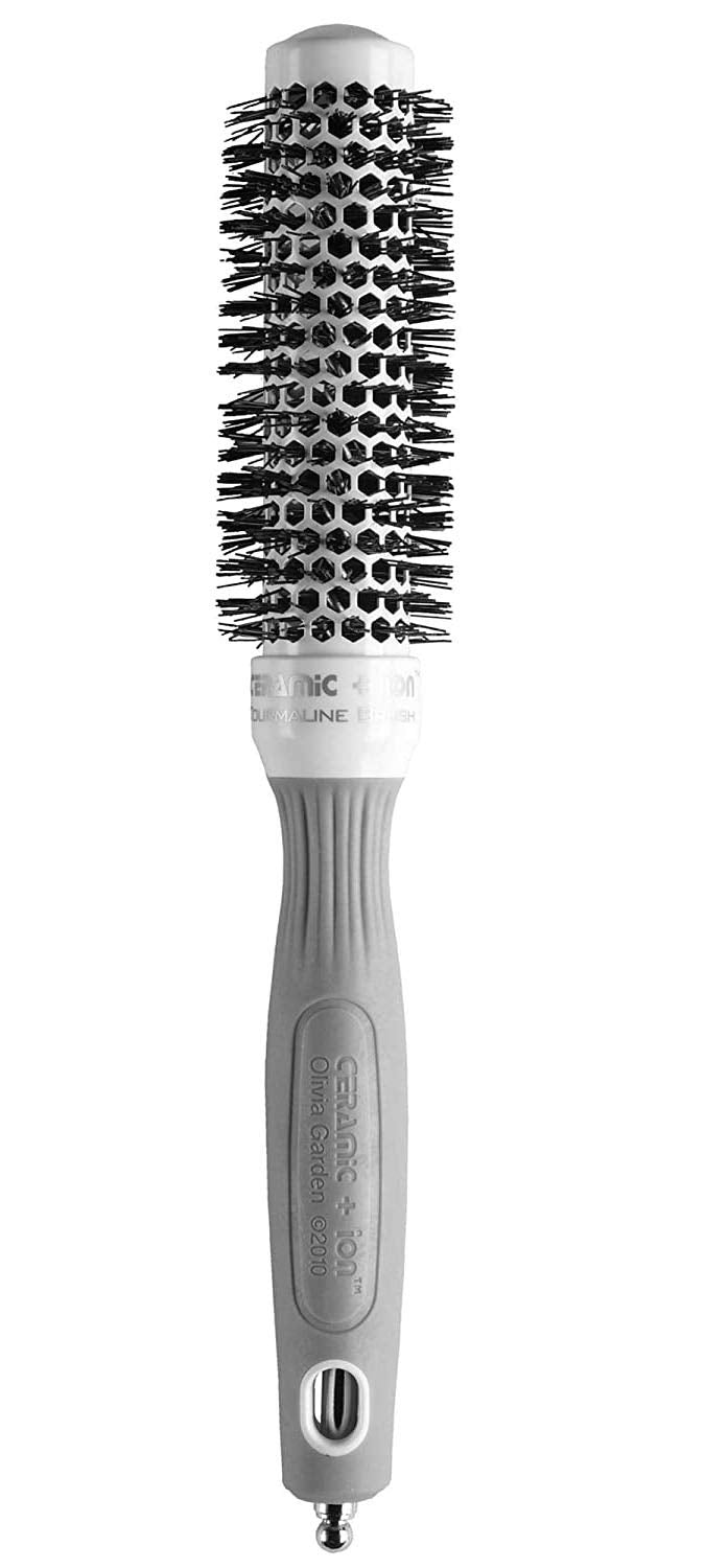 Olivia Garden Ceramic + Ion Round Thermal Hair Brush - Not Electrical - Professional Blowout Brush for Normal to Thick Hair - 1-