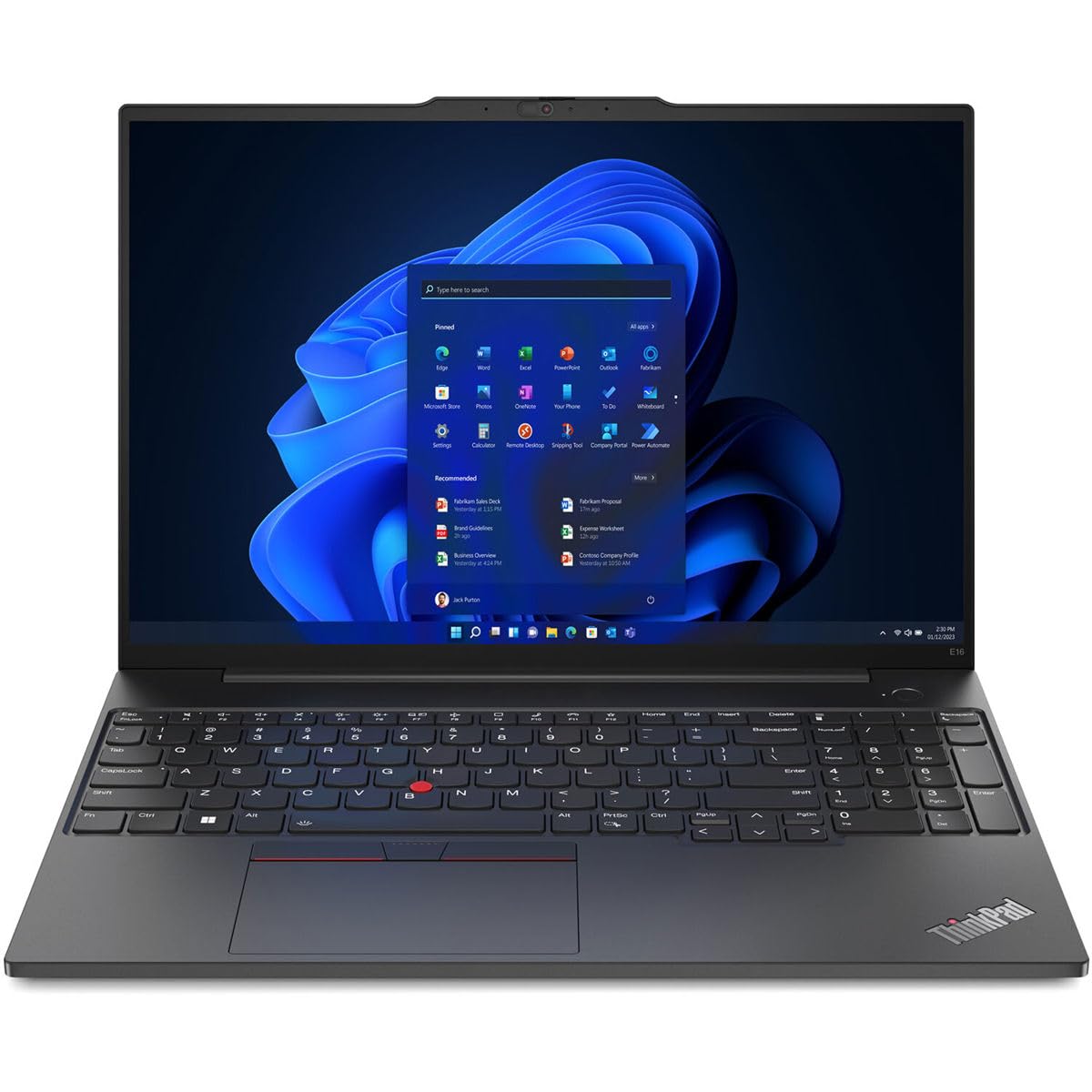 Lenovo Thinkpad E16 Gen 1 21Jt001Aus 16 Touchscreen Notebook - Wuxga - 1920 X 1200 - Amd Ryzen 7 7730U Octa-Core (8 Core) 2 Ghz